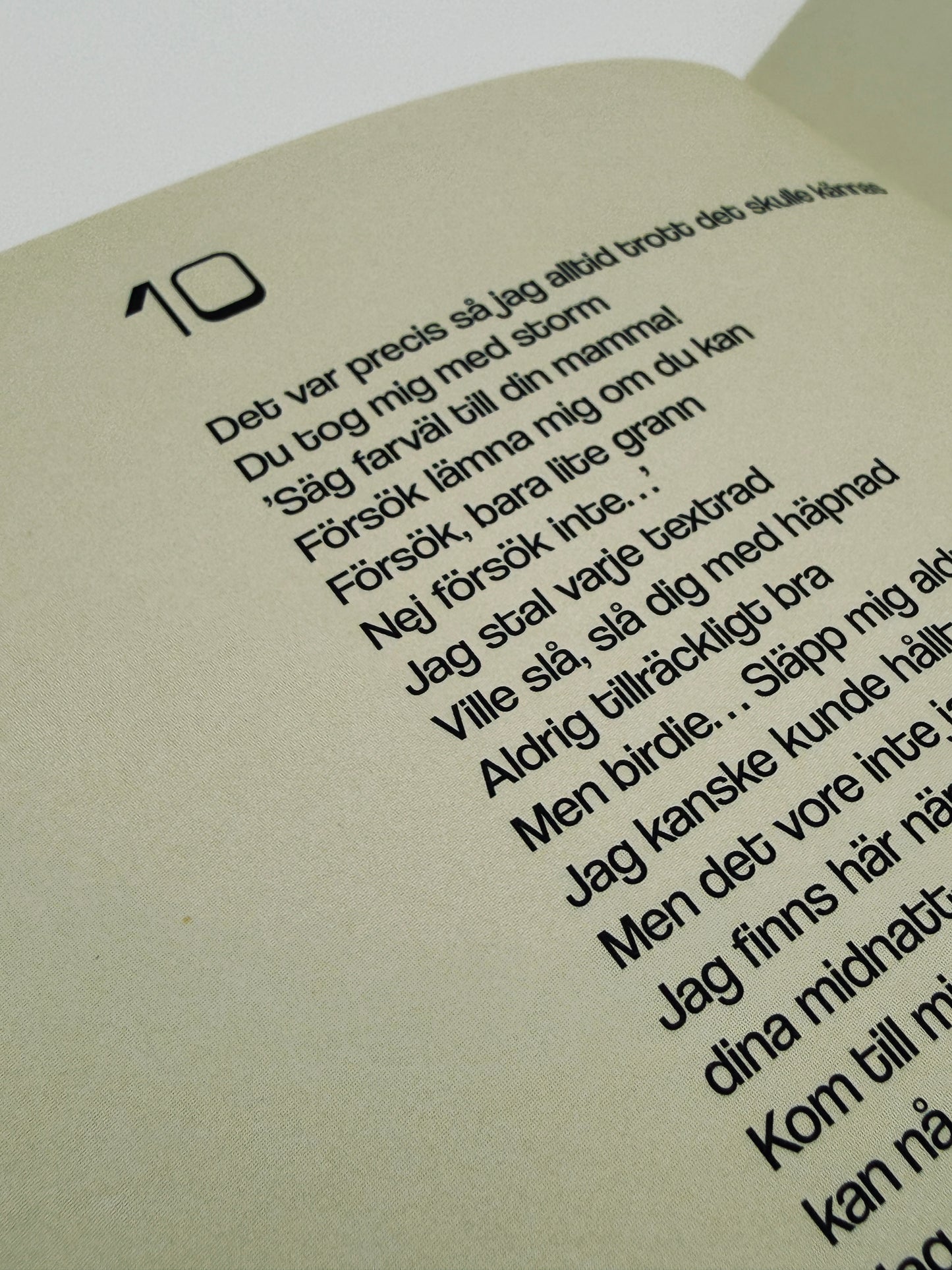 Insidan på texthäfte till Svensk Rost